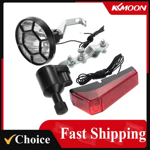 Bicycle Lights Set Kit Bike Safety Front Headlight Taillight Rear light Dynamo