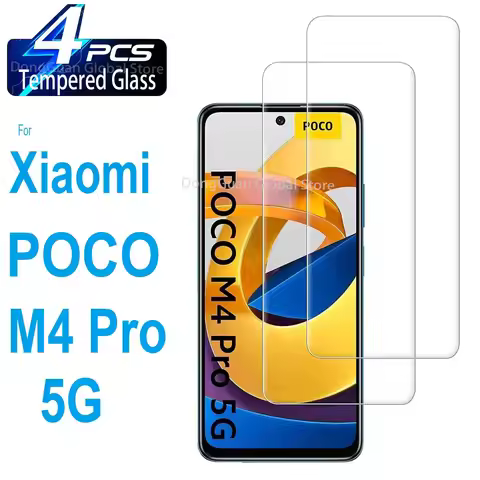 1/2/3/4Pcs Tempered Glass For Xiaomi POCO M4 Pro 5G Screen Protector Glass Not 4G M4Pro