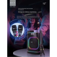 B-2248 Brodu Bluetooth Karaoke Speaker FlashLight HighQuality Subwoofer with 2 Microphones