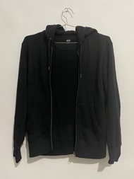 (Uniqlo) 休閒連帽外套-黑