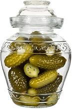 2.5 Liter Canning Jar Pickle Jar Glass Jar with Lid, Fermentation Kombucha Jar Crock with Water Seal