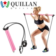 QUILLAN Pilates Sticks, With Ab Roller Muscle Pilates Bar Kit, Foot Loop Portable Workout Multifunctional Yoga Resistance Bands Home