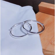 One piece dropshipping 999.9Open Smooth Bracelet Silver Fine Children's Double B  Bracelet Pure Silv