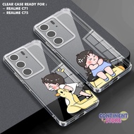 HP Continuous Clear Casing Ready For Realme ek71 Realme C75 Casing COUPLE PICTUREhp - CP3