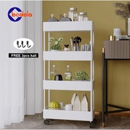 Rak Serbaguna 4 Susun Minimalis + Roda | Rak Dapur / Rak Snack / Rak Multifungsi