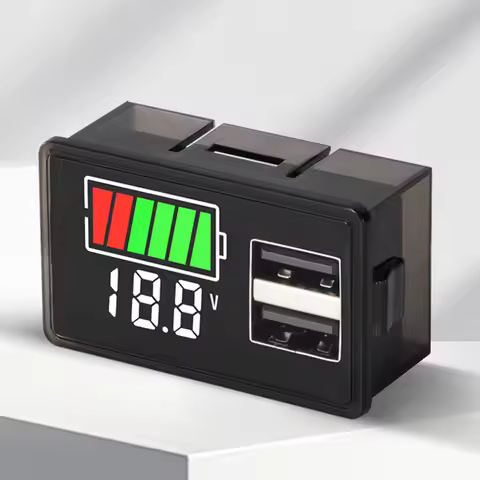 DC 8-100V Car Battery Charge Level Indicator 12V 24V 36V USB Lithium Battery Capacity Meter Tester D