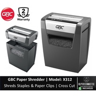 GBC X312 Paper Shredder | Optional GBC Oil Sheets | Shreds Paper Clips and Staples | Cross Cut | 2 Y