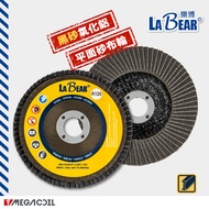 [LaBear] 4 inch Flat Abrasive Cloth Wheel Mesh Cover Black Sand Alumina Abrasive Cloth Wheel Forged 