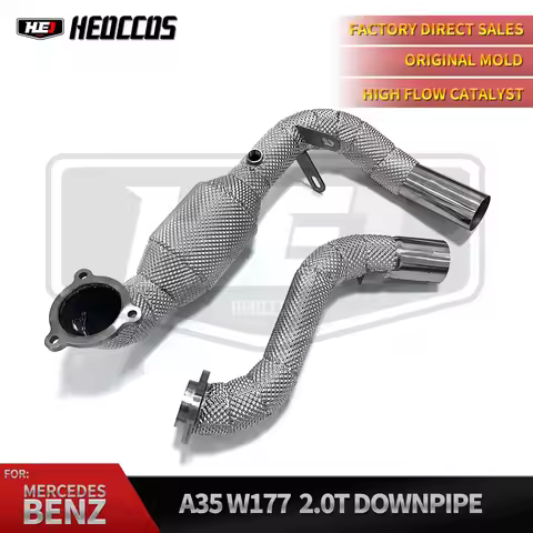 High Quality Exhaust Downpipe For Mercedes Benz V177 W177 A220 A250 A35 AMG / C118 CLA220 CLA250 CLA
