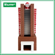 Christmas Countdown for Kids Easy Assembly Holiday Decor 25 Day Santa in Fireplace Christmas Countdo