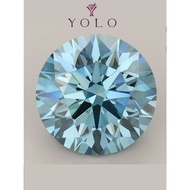 YOLO Lab-grown diamond round 4.03ct Fancy vivid blue--8629948160734
