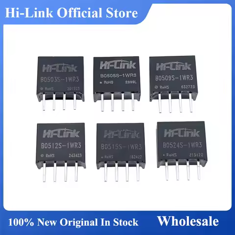Hi-Link 1W Isolated DC-DC Converter Power Module 5V to 5V or 12V to 12V (B0505S-1WR3 / B1212S-1WR3) 