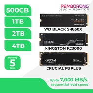[Installation] SSD INT NVME GEN4 2280 KINGSTON KC3000 /WD BLACK SN850X / CRUCIAL P3 PLUS 512GB 500GB 1TB 2TB 4TB
