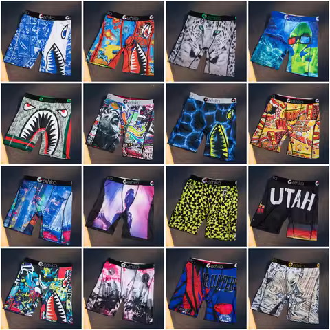 ETHIKA 1Pcs Men Underwear Boxers Breathable Mesh Crotch Man Underpants Plus Size Mens Panties L-3XL 