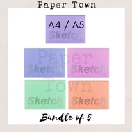 Azone Sketch Book A5/ A4 Assorted Colour ( Bundle of 5 )