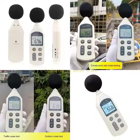 F68D GM1356 Digital Sound Level Meter 30-130dB Backlit Screen Decibel Meter