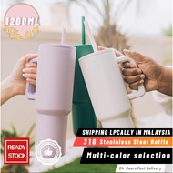 KK 304 Mug Tumbler Water Cups with Retractable Straw  Cawan Air Hot And Cold Thermoflask Stainless S