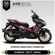 Striping Aerox New Connected Livery Mooney VR 46 Racing Team / Stiker Motor Yamaha Aerox Baru / Stoc