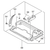 Pemasangan plat asas untuk Makita HS300 HS301D 135416-1