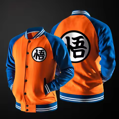 Anime Cosplay Baseball Jacket Coat College Casual Sweatshirt Jacket man