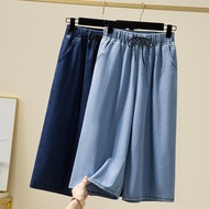 Thin Elastic High Waist Straight Cropped Shopping Mall Withdraw from Cupboard
