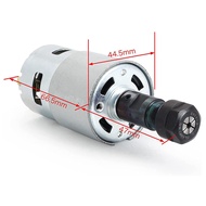 (BVWG) DC Motor CNC 775 Spindle Motor 100W 12-24VDC 20000RMP + ER11 Collet for DIY Mini CNC 3018 301