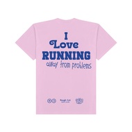 [ Rough Cut ]  Proud Problem Runner T-Shirt® /PINK