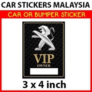 Car Sticker - Peugeot VIP Owner
