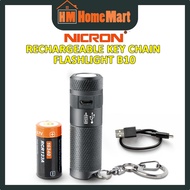 NICRON B10 Mini USB Rechargeable Keychain Waterproof Flashlight (200 Lumen) (1 Year Warranty)