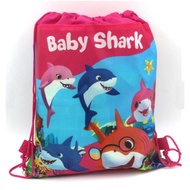 Boys Girls Birthday Party Gift bag Baby Shark Cartoon Drawstring bags