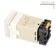 POPULAR Digital Time Relay, 220V DH48S‑2Z Time Relay, Precision Timing with Socket Base 0.01S-99H99M