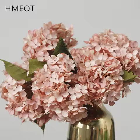 Artificial Silk Hydrangea Flower Bride Bouquet Home Decoration Wedding Floral Arrangement Accessorie