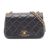 【二手】香奈兒 CHANEL 單背包 CHANEL 19 Dixneuf Matelassé AS4780 黑色羊皮（綿羊皮）CHANEL19 Matelassé 小號翻蓋鏈條單肩背包