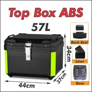 45L 57L Motorcycle Top Box Waterproof Stainless Steel Lock ABS With Free Gift
