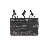 Tactical Multicam Magazine Pouch Airsoft EDC 556 Triple Mag Pouch Carrier Open-Top Molle Bag Holder 