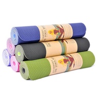 Premium 6mm TPE 2-Layer Yoga Mat - QS Professional Gym And Yoga Mat - Multi Color
