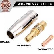 MB15 MIG gas nozzle mig contact tip mig tip holder kepala mig MB15 mig torch accessories