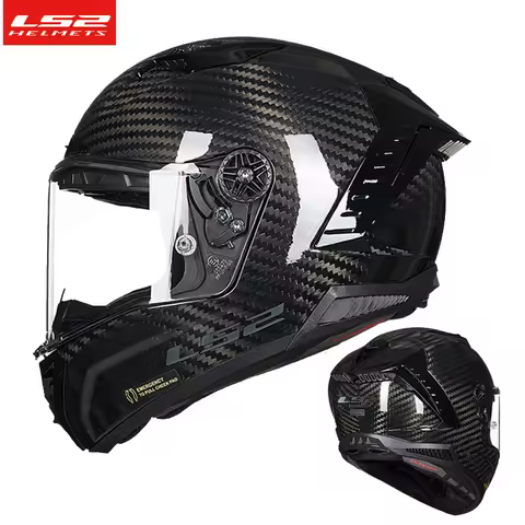 LS2 Original THUNDER Full Face Motorcycle Helmet LS2 FF805 6K Carbon Fiber Helmet Motobike Racing Tr
