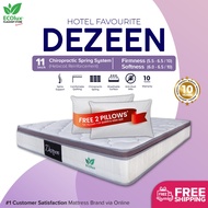 Ecolux Dezeen 11inch Hotel Grade Chiropractic Spring Mattress/Tilam - Queen/King/Single/Super Single