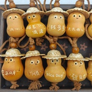 Bag Pendant [Handmade Straw Hat Gourd] Natural Gourd Wenwan Pendant Straw Hat Handmade Gourd Car Pen