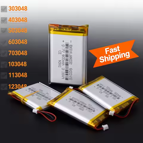 JST 1.25 2P 3.7V 900mAh Li-Polymer LiPo Battery 303048 403048 503048 603048 703048 803048 903048 103