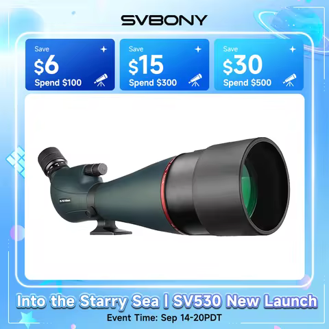 Svbony Telescope SV406/SV406P ED Spotting Scope 20-60x80/25-75X100/16-48X65 Dual Focus IPX7 Waterpro