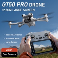 GT50 Drone 4K Dual Camera 4.3-inch Screen Remote Control Brushless Drone Helicopter Photography Quad