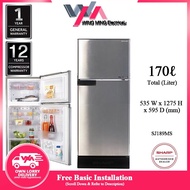 Sharp 170L Refrigerator 2 Door/Peti Ais 2 Pintu (SJ189MS) Peti Sejuk/Fridge/冰箱