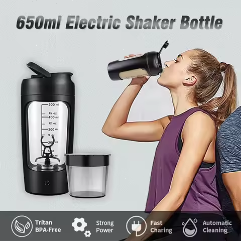 500ML Automatic Electric Protein Powder Mixing Cup Portable Shaker Bottle Blender for Gym Fitness Ou