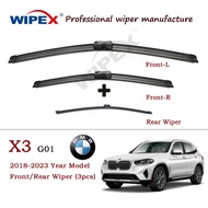 Front and Rear Wiper Blade BMW X3 G01 (2018-2023)26+20in BMW Special Wiper X 3 G01 (banana type+orig