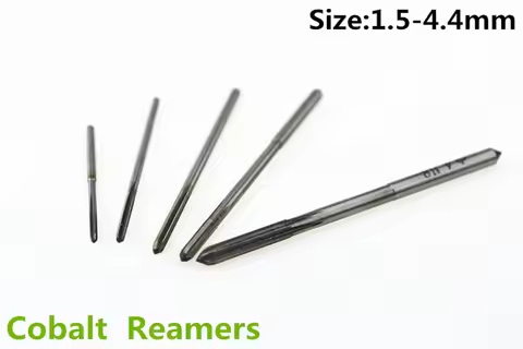 Jrealmer 1.5-4.4mm H8 Chucking Cobalt M35 Reamers Machine Reamers Straight Groove HSS Reamers Millin