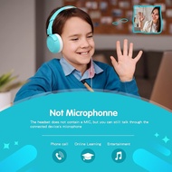 SHON Kids Wired Fold on Ear Headphones - Kids Headphones Stereo Volume 85dB (Blue) G8ZO