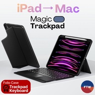 [1-2 DAY DELIVERY!!] FTW Magic Trackpad iPad Folio Case Pencil Holder Compatible With Air 4/5 10.9 Cover Pro 11/12.9