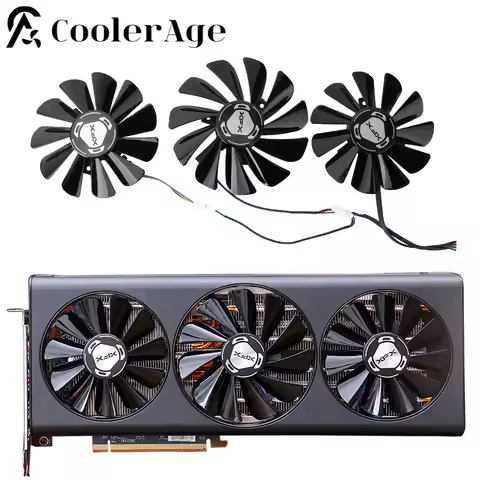 New 85MM 95MM FY010010M12LPA DC12V 0.45A Cooler Fan Replacement For XFX AMD RX 5700 5800 5900XT RX57
